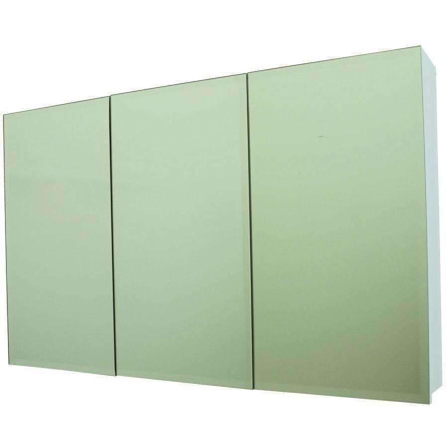 Castano Florence 1200mm Mirrored Wall Cabinet White - Burdens Plumbing