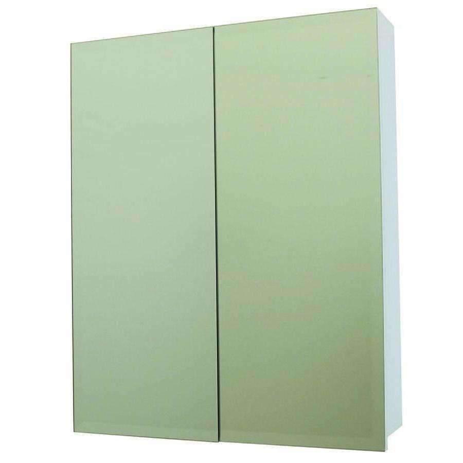 Castano Florence 600mm Mirrored Wall Cabinet White - Burdens Plumbing
