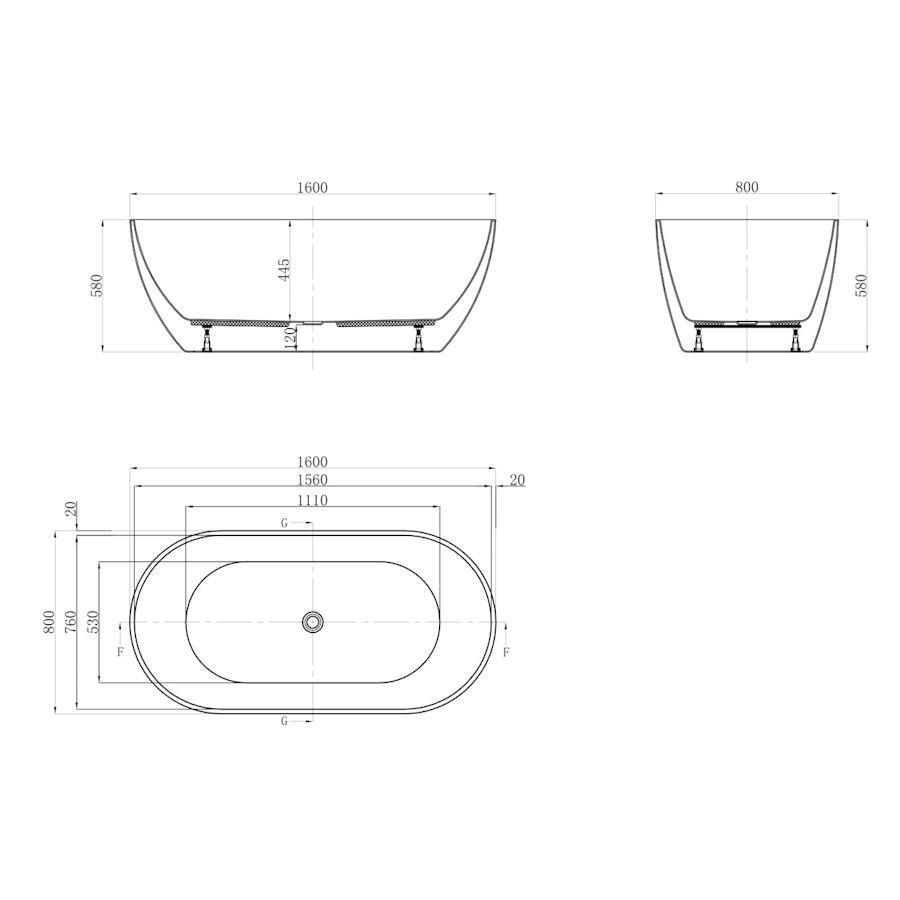 Castano Positano 1800 Freestanding Bath - Burdens Plumbing