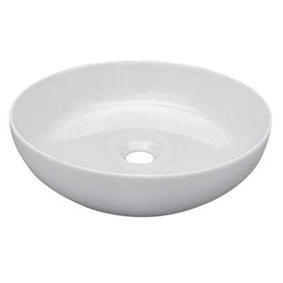 Castano Roma Above Counter Basin 400mm Round 110mmh Gloss White - Burdens Plumbing