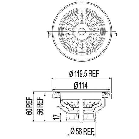 Clark 316 Stainless Steel Basket Waste - Burdens Plumbing