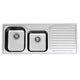 Clark Monaco S/Steel Sink 5111 1200mm 1-3/4 Bowl 1Th Right Hand B - Burdens Plumbing