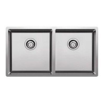 Clark Prism Double Bowl S/Steel Sink Undermount Or Overmount - Burdens Plumbing