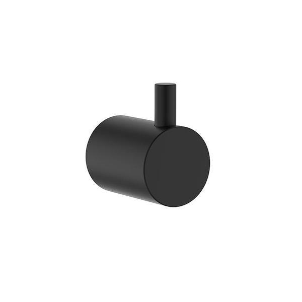 Clark Round Robe Hook - Matte Black - Burdens Plumbing