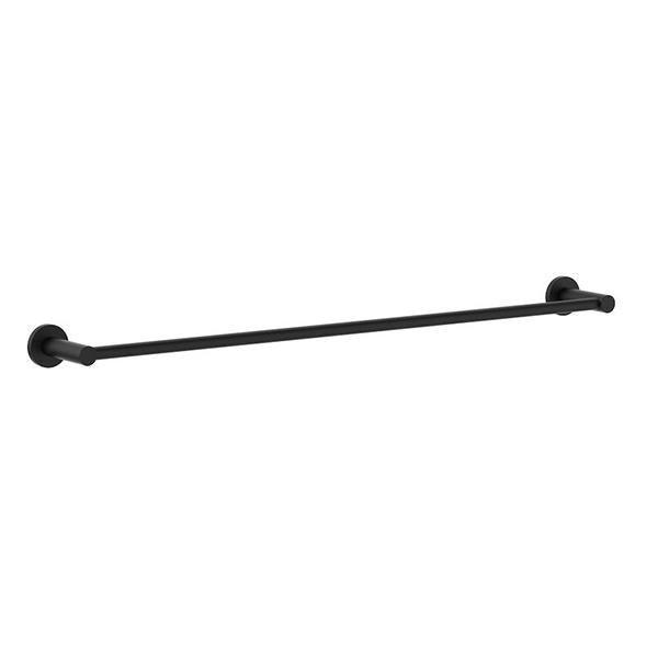 Clark Round Single Towel Rail Matte Black - Burdens Plumbing