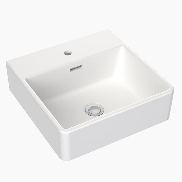 Clark Square Wall Basin 400mm One Taphole - Burdens Plumbing