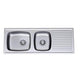 Clark S/S Sink Candice 4050F 1100mm L/H 1.5 Bowl 1Th Left - Burdens Plumbing