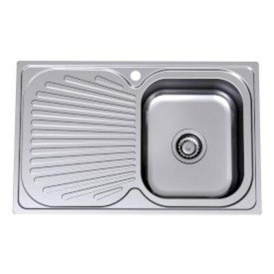 Clark Vital 780mm Single End Bowl Sink 1123 1Th Right - Burdens Plumbing