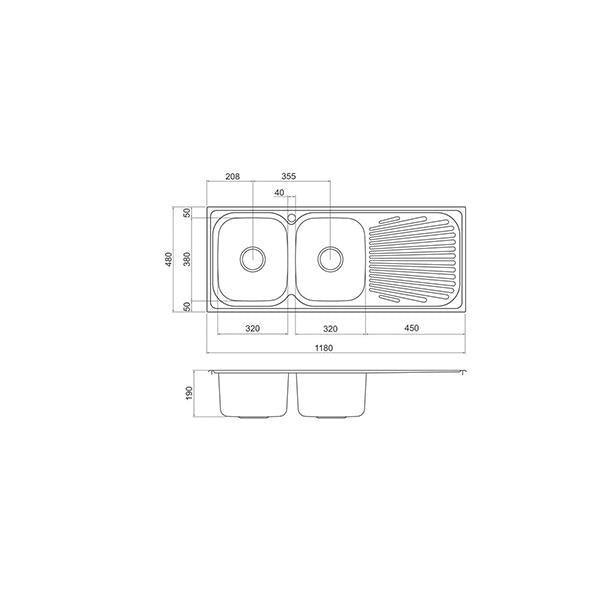 Clark Vital Double End Bowl Kitchen Sink - Burdens Plumbing