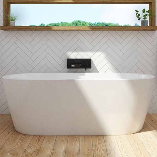 Decina Cool Freestanding Bath 1500 White - Burdens Plumbing