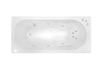 Decina Modena 1800 Spa 10 Jets H/Pump Chr White - Burdens Plumbing