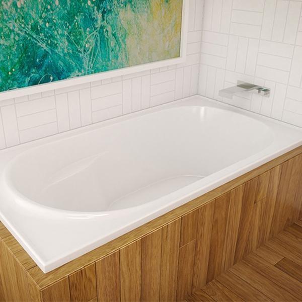 Decina Prima Shower Bath 1785 X 815 X 510 White - Burdens Plumbing