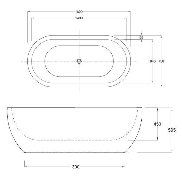 Decina Sheraton 1595 Freestanding Bath White - Burdens Plumbing