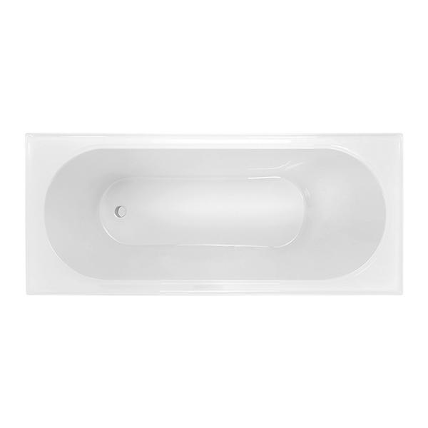 Decina Turin Retangle Bath 1675mm X 755 X 460 White - Burdens Plumbing