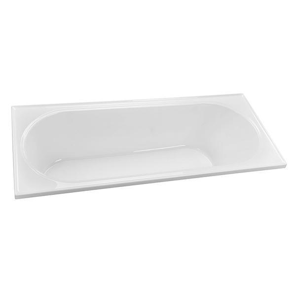 Decina Turin Retangle Bath 1790mm X 760 X 480 White - Burdens Plumbing