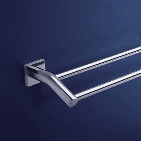 Dorf Enix Double Towel Rail 600mm Chrome - Burdens Plumbing