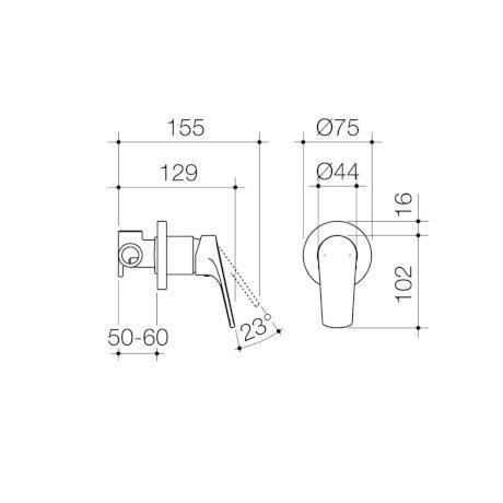 Dorf Kip Bath/Shower Mixer - Burdens Plumbing