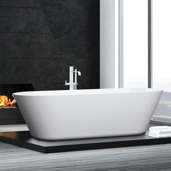 Elinea 1500 Freestanding Bath - White(Decina P#:El1500S) - Burdens Plumbing