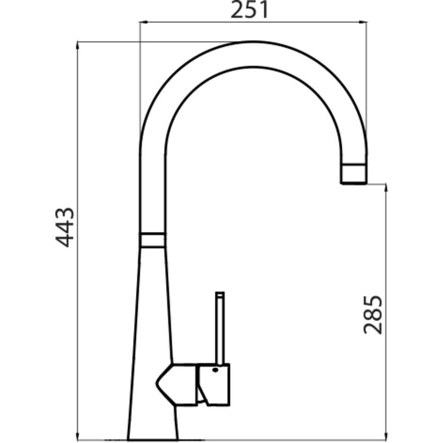 Essente Goose Neck Mixer Stainless Steel - Burdens Plumbing