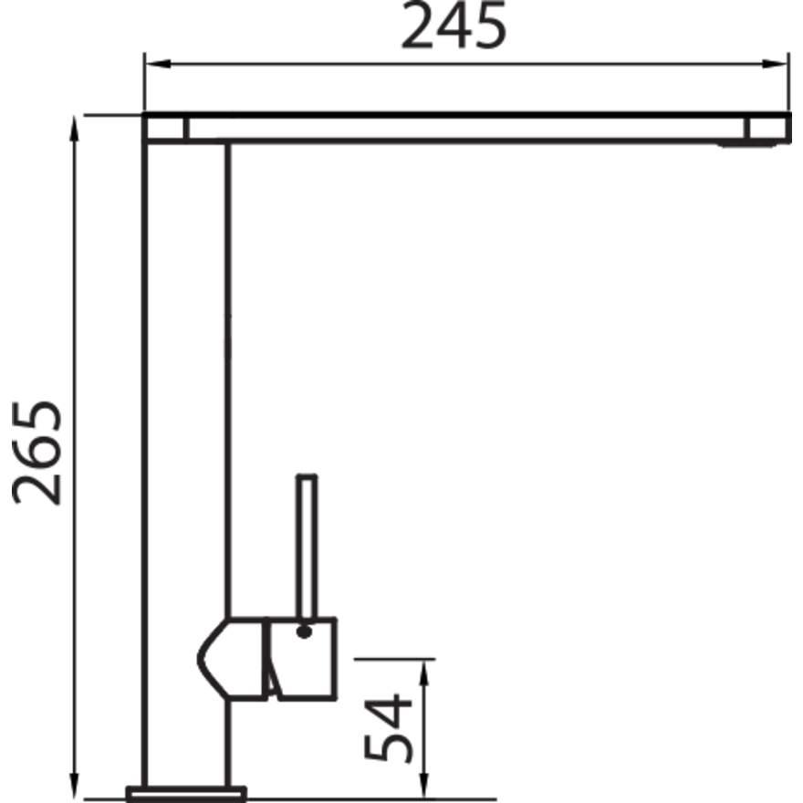 Essente Right Angle Kitchen Mixer Stainless Steel - Burdens Plumbing