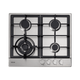 Euro 60Cm 4 Burner Gas Cooktop + Wok Cast Iron Trivets Front Knobs - Burdens Plumbing