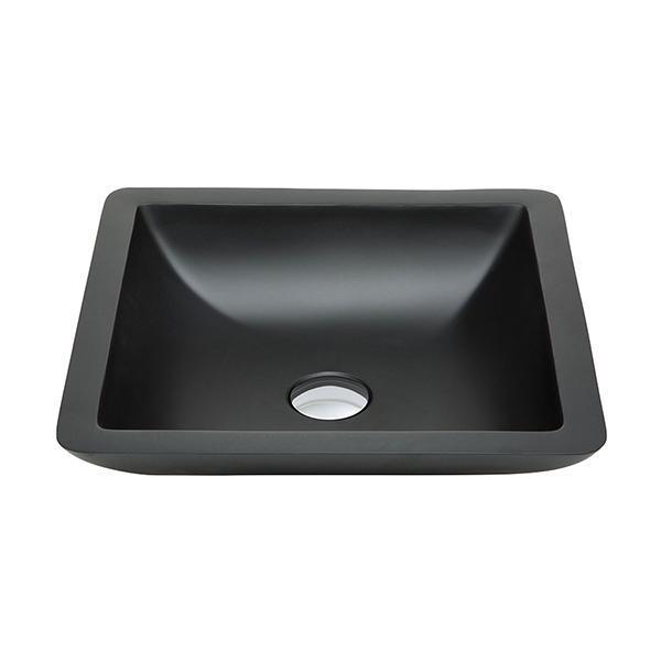 Fienza Classique 420 Above Counter Solid Surface Basin - Matte Black - Burdens Plumbing