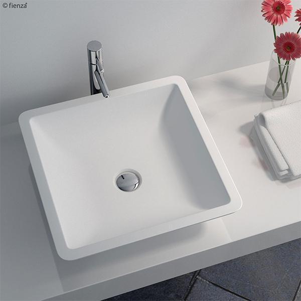 Fienza Classique 420 Above Counter Solid Surface Basin - Matte White - Burdens Plumbing