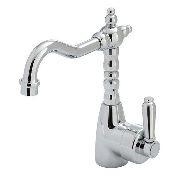 Fienza Eleanor Shepherds Crook Basin Mixer - Chrome/Chrome - Burdens Plumbing