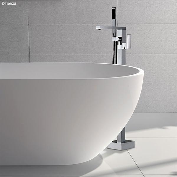 Fienza Jet Floor Mount Bath Mixer With H/Shower Chrome - Burdens Plumbing