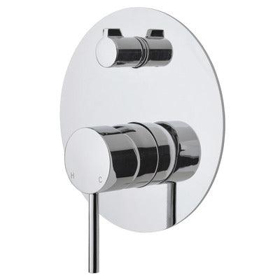 Fienza Kaya Diverter Mixer Chrome Large Round Chrome Plate - Burdens Plumbing