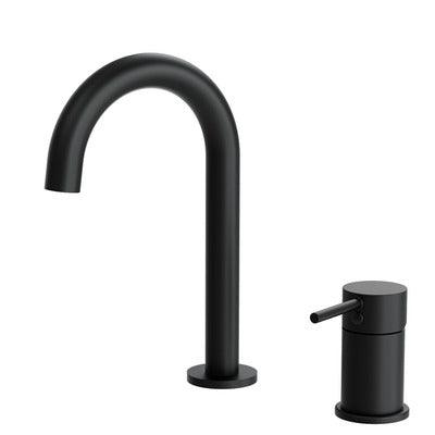 Fienza Kaya Hob Mixer And Bath/Basin Spout Set Matte Black - Burdens Plumbing