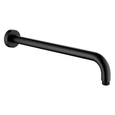 Fienza Kaya Round Wall Shower Arm Female 400mm Matte Black - Burdens Plumbing