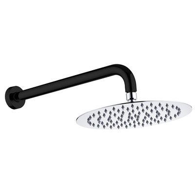 Fienza Kaya Shower Arm Set Matte Black With Chrome Head - Burdens Plumbing