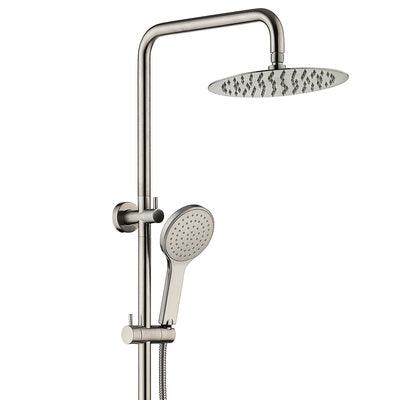 Fienza Kaya Twin Rail Shower Brushed Nickel - Burdens Plumbing