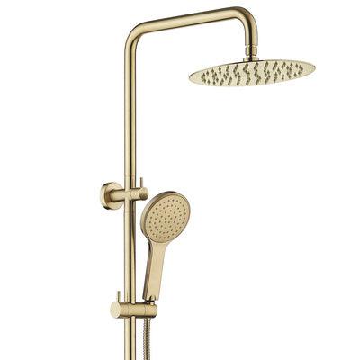 Fienza Kaya Twin Rail Shower Urban Brass - Burdens Plumbing