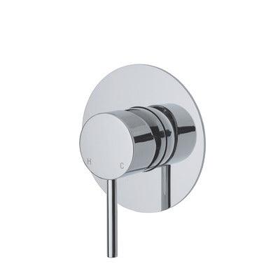 Fienza Kaya Wall Mixer Chrome Large Round Chrome Plate - Burdens Plumbing