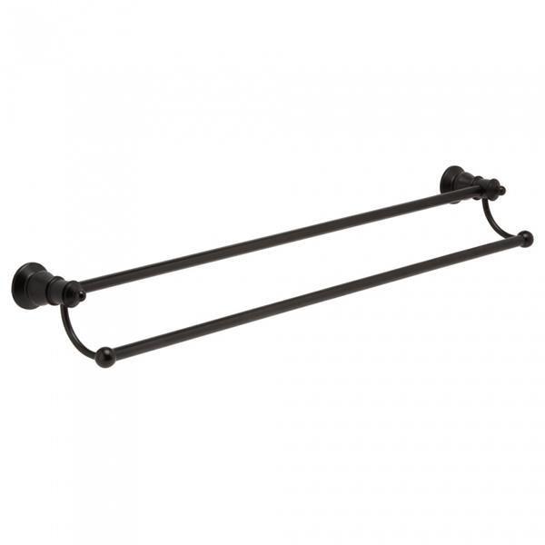 Fienza Lillian Double Towel Rail - Matte Black 800mm - Burdens Plumbing