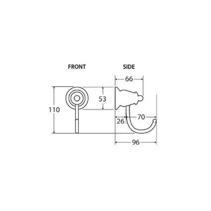 Fienza Lillian Robe Hook - Brushed Nickel - Burdens Plumbing