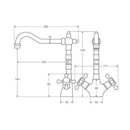 Fienza Lillian Shepherds Crook Sink Mixer - Brushed Nickel - Burdens Plumbing