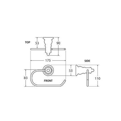 Fienza Lillian Toilet Roll Holder - Brushed Nickel - Burdens Plumbing