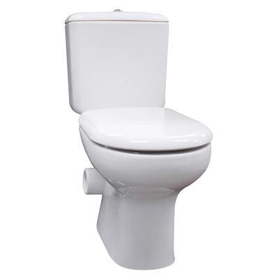 Fienza Liwa Left Hand Skew Toilet Suite White With Soft Close Seat - Burdens Plumbing