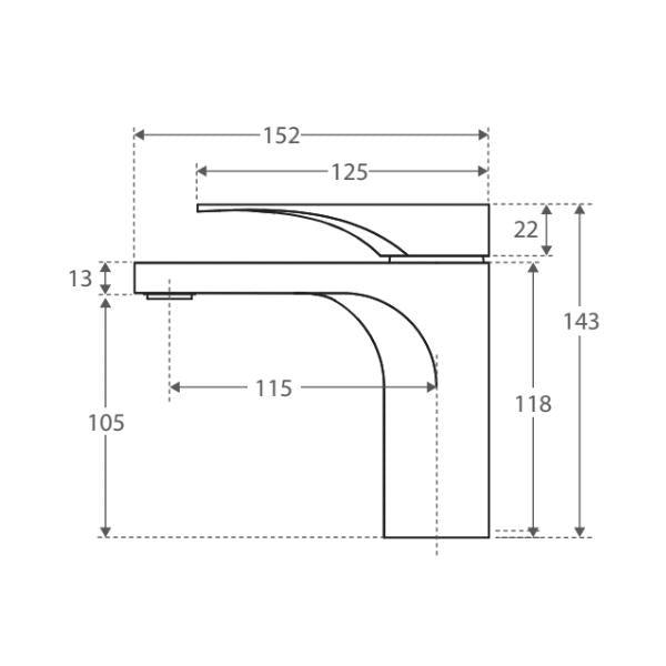 Fienza Luciana Short Basin Mixer Chrome 226103 - Burdens Plumbing