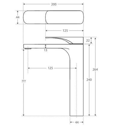 Fienza Luciana Tall Basin Mixer Chrome 226107 - Burdens Plumbing