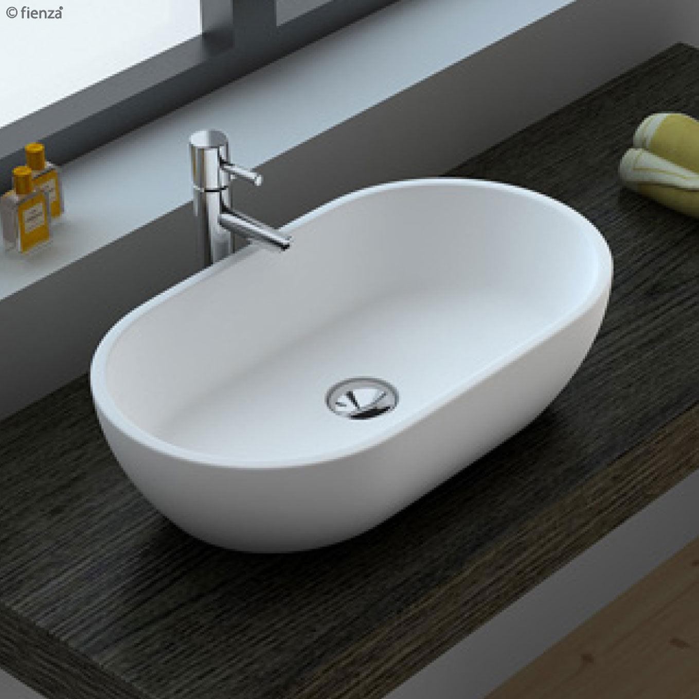 Fienza Nero Solid Surface Basin - Burdens Plumbing