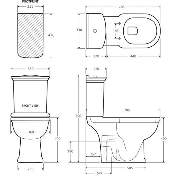 Fienza Rak Washington Close-Coupled Toilet Suite - Burdens Plumbing