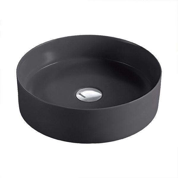 Fienza Reba Ceramic Above Counter Basin - Matte Dark Grey - Burdens Plumbing