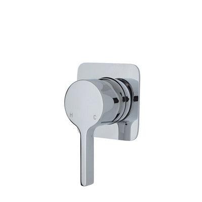 Fienza Sansa Wall Mixer Chrome Soft Square Chrome Plate - Burdens Plumbing