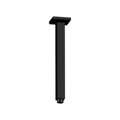 Fienza Square Ceiling Dropper 450mm Matt Black 422115C - Burdens Plumbing