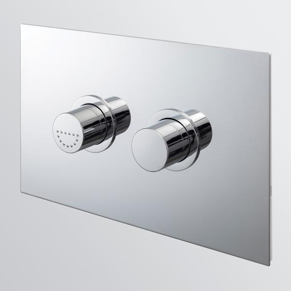 Flush Plate Raised Chrome Metal By Seima(Seima P#:Sto-B300-C) - Burdens Plumbing