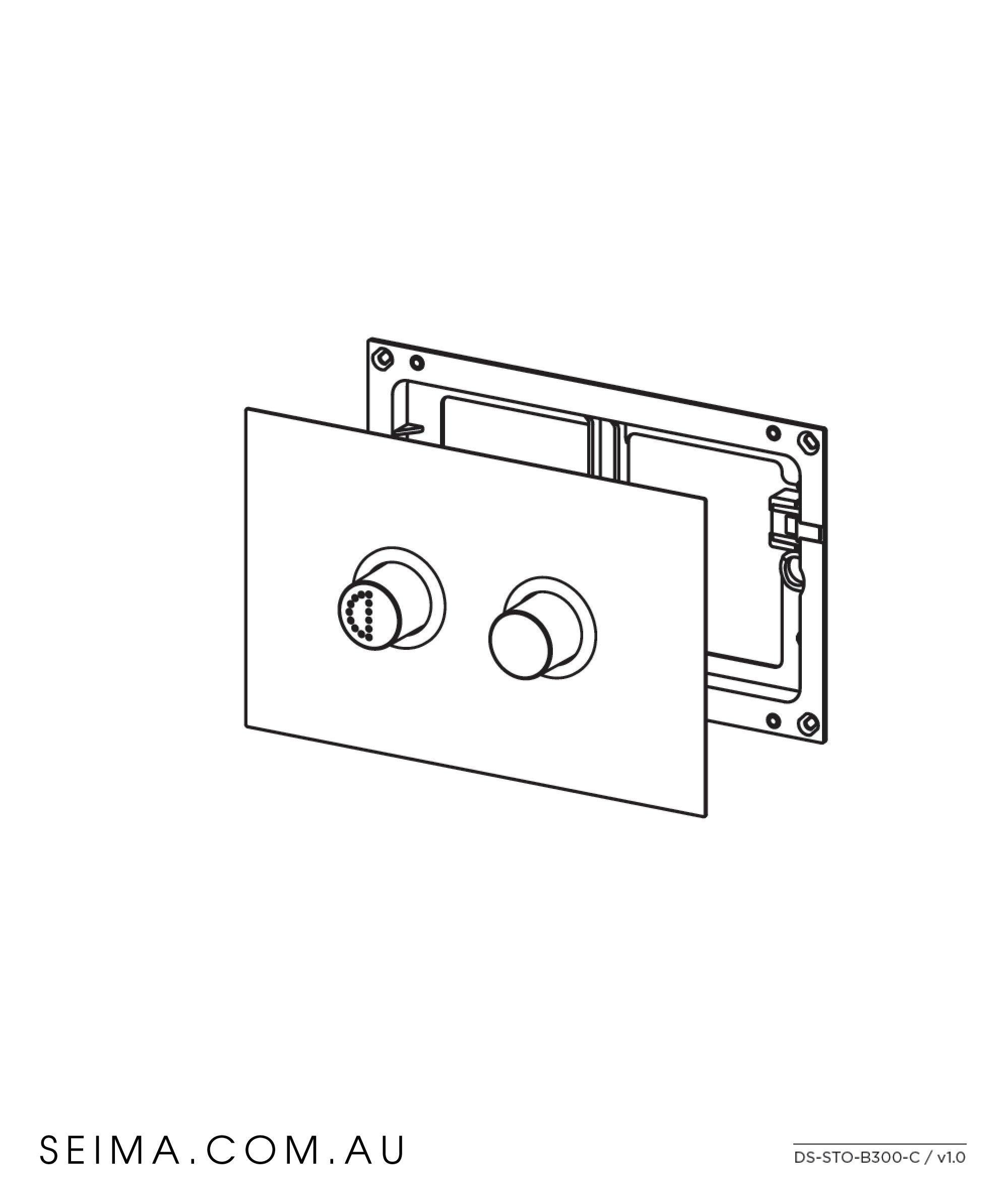 Flush Plate Raised Chrome Metal By Seima(Seima P#:Sto-B300-C) - Burdens Plumbing